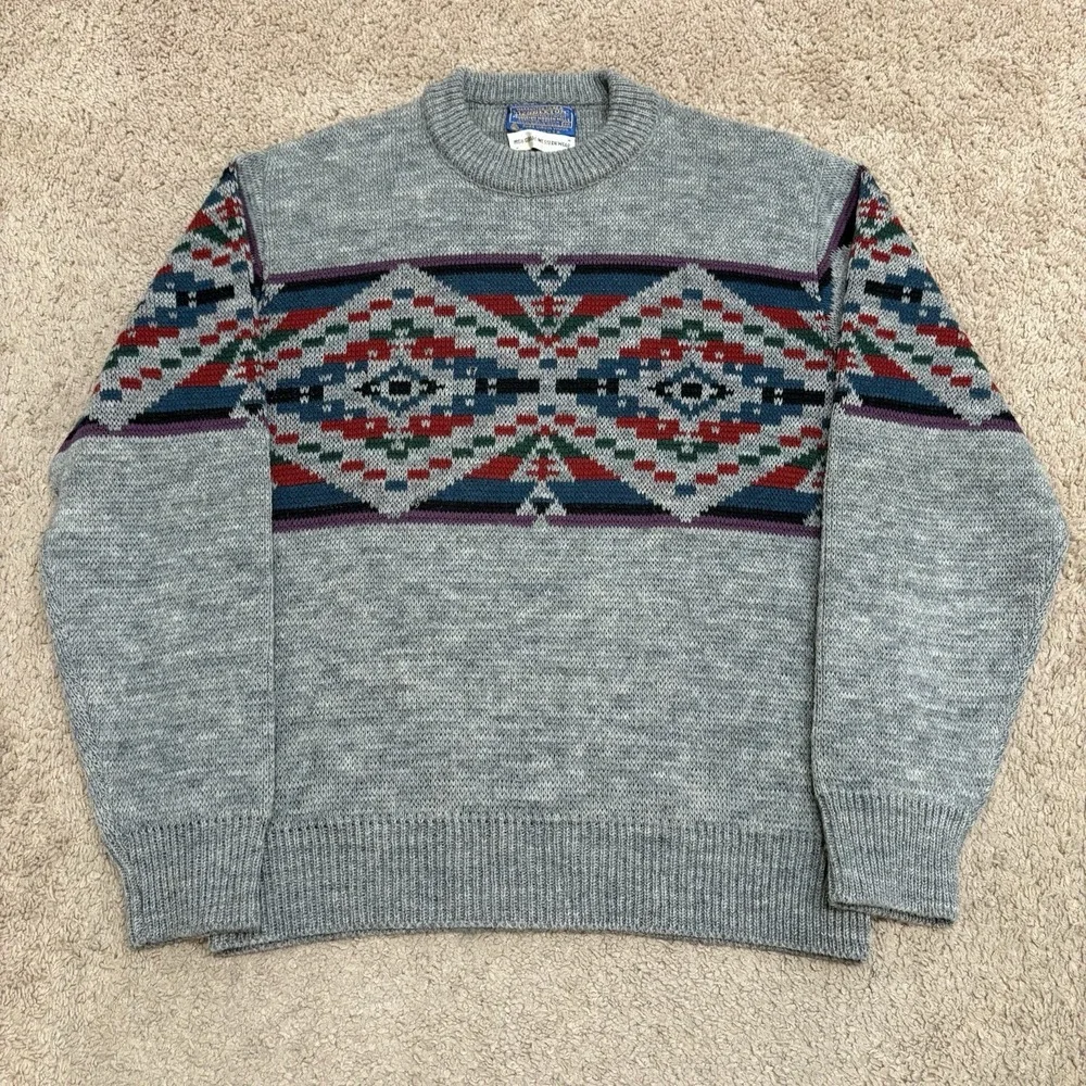 Vtg Pendleton High Grade Western Wear Wool Sweater Mens Medium Southwest Aztec